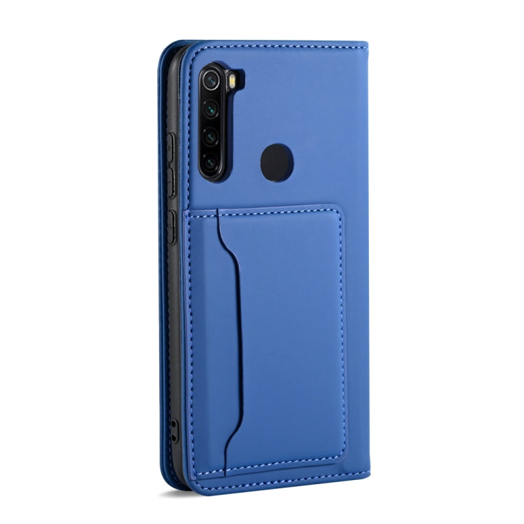 For Xiaomi Redmi Note 8 Strong Magnetism Shockproof Horizontal Flip Liquid Feel Leather Case with Holder & Card Slots & Wallet
