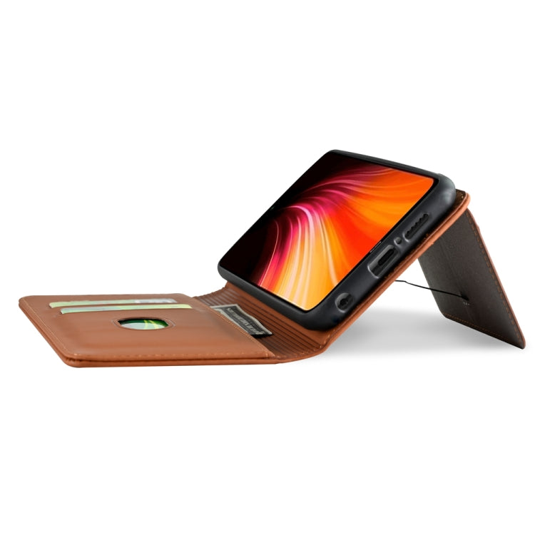 For Xiaomi Redmi Note 8 Strong Magnetism Shockproof Horizontal Flip Liquid Feel Leather Case with Holder & Card Slots & Wallet