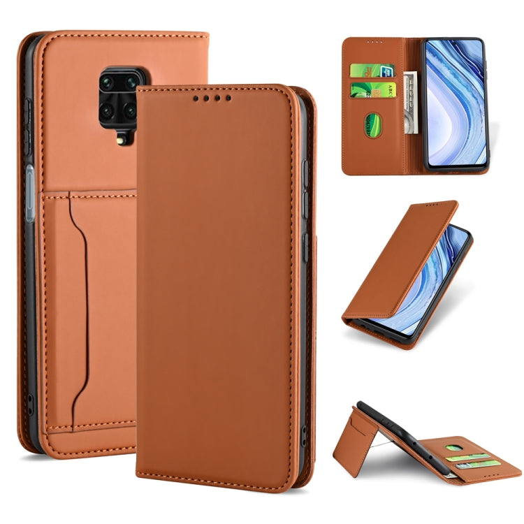 For Xiaomi Redmi Note 9 Pro / Note 9 Pro Max / Note 9s / Poco M2 Pro Strong Magnetism Shockproof Horizontal Flip Liquid Feel Leather Case with Holder & Card Slots & Wallet