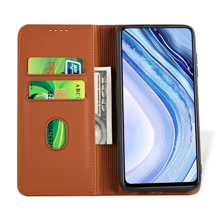 For Xiaomi Redmi Note 9 Pro / Note 9 Pro Max / Note 9s / Poco M2 Pro Strong Magnetism Shockproof Horizontal Flip Liquid Feel Leather Case with Holder & Card Slots & Wallet