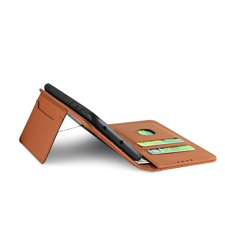 For Xiaomi Redmi Note 9 Strong Magnetism Shockproof Horizontal Flip Liquid Feel Leather Case with Holder & Card Slots & Wallet