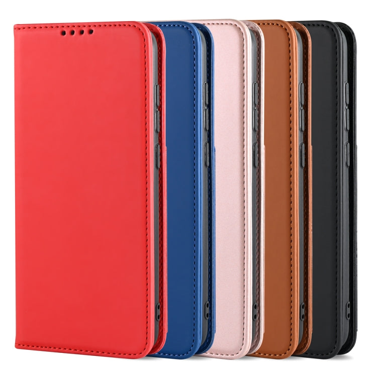 For Xiaomi Redmi Note 9 Strong Magnetism Shockproof Horizontal Flip Liquid Feel Leather Case with Holder & Card Slots & Wallet