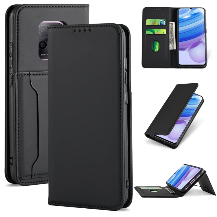 For Xiaomi Redmi 10X Pro 5G Strong Magnetism Shockproof Horizontal Flip Liquid Feel Leather Case with Holder & Card Slots & Wallet