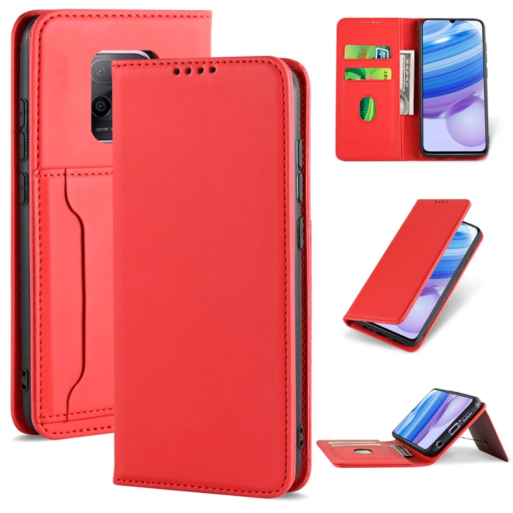 For Xiaomi Redmi 10X Pro 5G Strong Magnetism Shockproof Horizontal Flip Liquid Feel Leather Case with Holder & Card Slots & Wallet