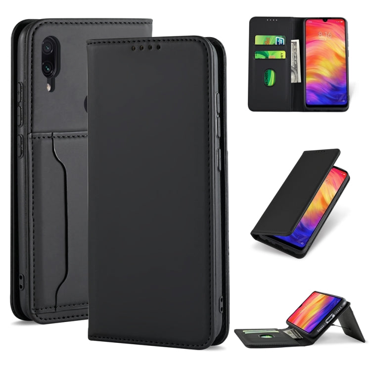 For Xiaomi Redmi Note 7 / 7 Pro / 7S Strong Magnetism Shockproof Horizontal Flip Liquid Feel Leather Case with Holder & Card Slots & Wallet