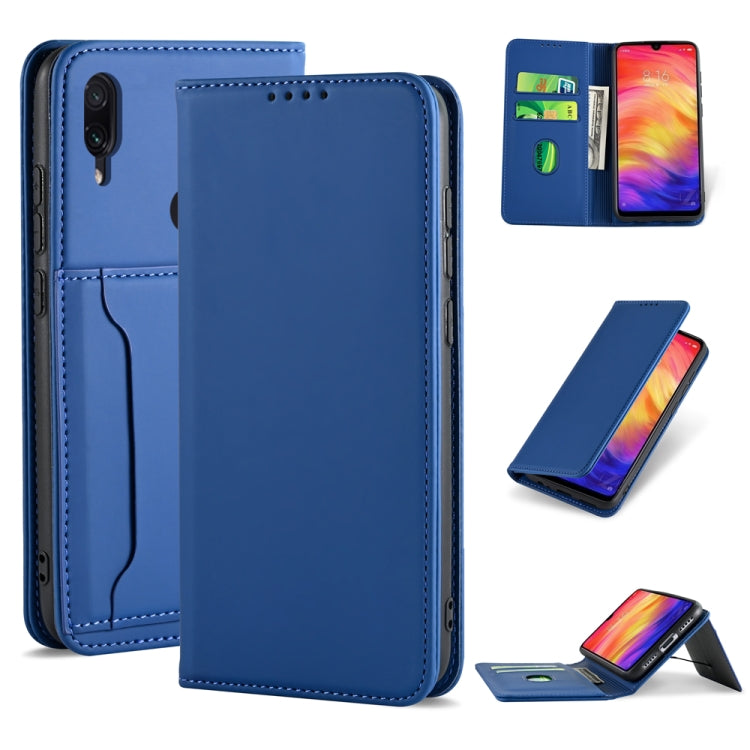 For Xiaomi Redmi Note 7 / 7 Pro / 7S Strong Magnetism Shockproof Horizontal Flip Liquid Feel Leather Case with Holder & Card Slots & Wallet