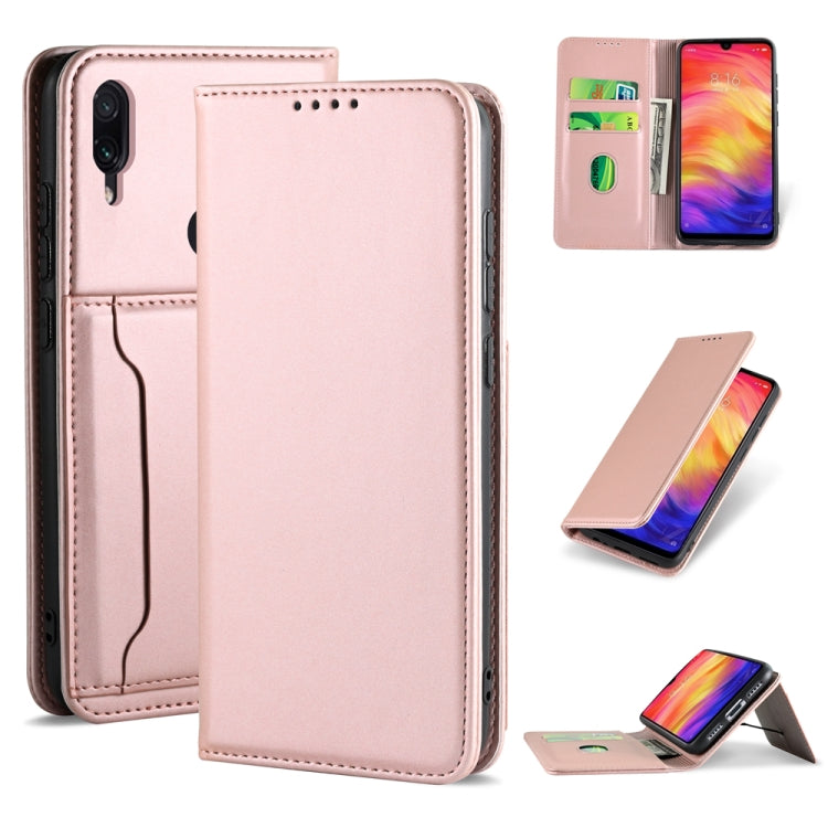 For Xiaomi Redmi Note 7 / 7 Pro / 7S Strong Magnetism Shockproof Horizontal Flip Liquid Feel Leather Case with Holder & Card Slots & Wallet
