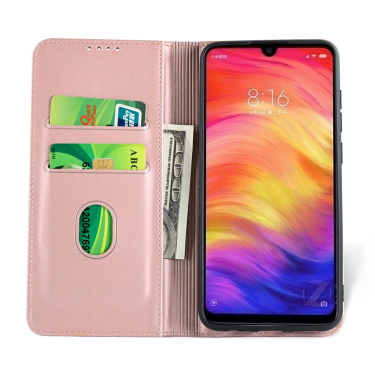 For Xiaomi Redmi Note 7 / 7 Pro / 7S Strong Magnetism Shockproof Horizontal Flip Liquid Feel Leather Case with Holder & Card Slots & Wallet
