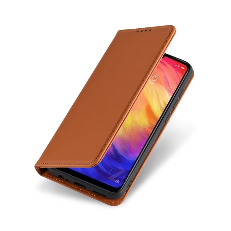 For Xiaomi Redmi Note 7 / 7 Pro / 7S Strong Magnetism Shockproof Horizontal Flip Liquid Feel Leather Case with Holder & Card Slots & Wallet