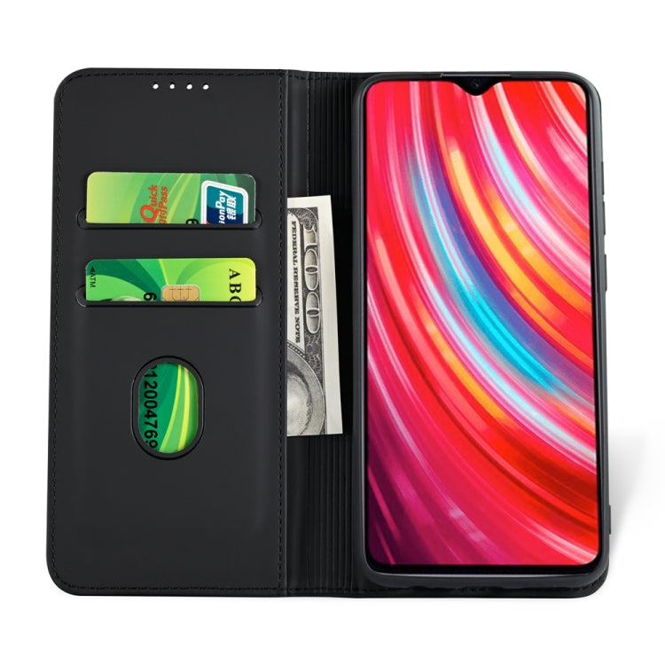For Xiaomi Redmi Note 8 Pro Strong Magnetism Shockproof Horizontal Flip Liquid Feel Leather Case with Holder & Card Slots & Wallet