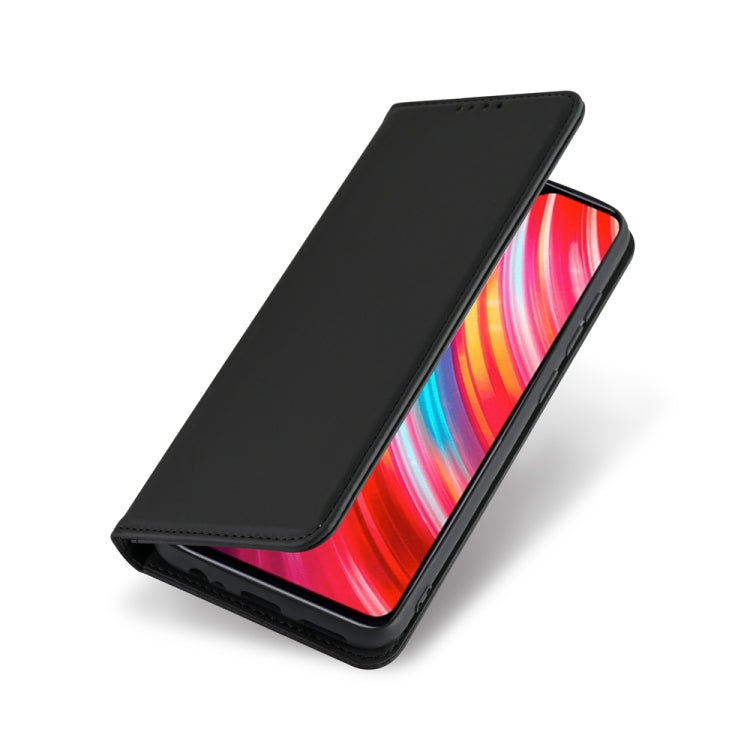 For Xiaomi Redmi Note 8 Pro Strong Magnetism Shockproof Horizontal Flip Liquid Feel Leather Case with Holder & Card Slots & Wallet