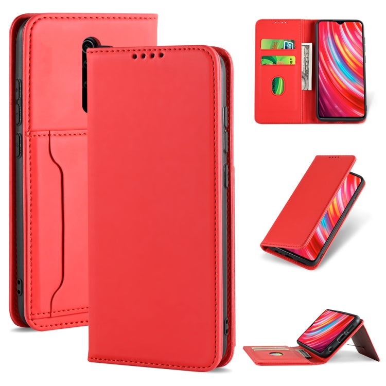 For Xiaomi Redmi Note 8 Pro Strong Magnetism Shockproof Horizontal Flip Liquid Feel Leather Case with Holder & Card Slots & Wallet
