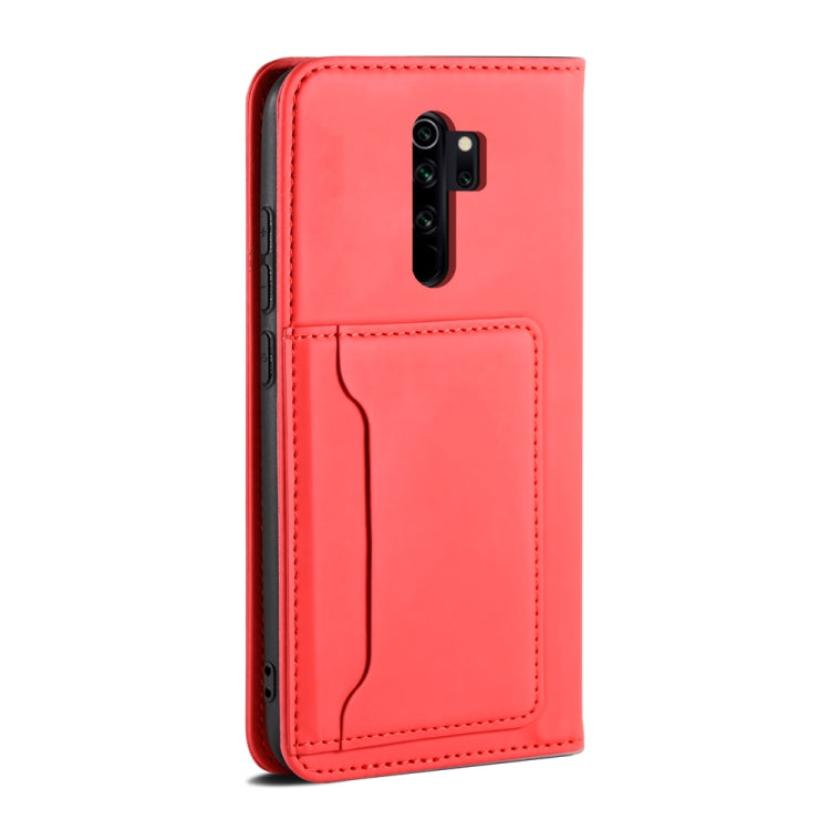 For Xiaomi Redmi Note 8 Pro Strong Magnetism Shockproof Horizontal Flip Liquid Feel Leather Case with Holder & Card Slots & Wallet