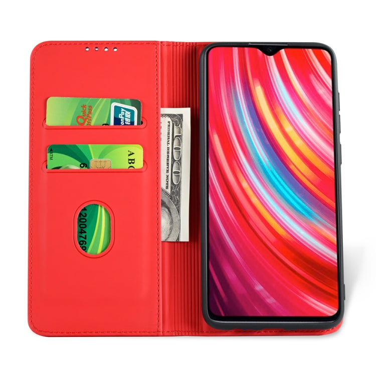 For Xiaomi Redmi Note 8 Pro Strong Magnetism Shockproof Horizontal Flip Liquid Feel Leather Case with Holder & Card Slots & Wallet