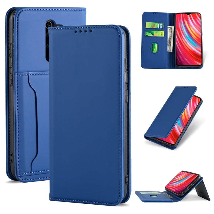For Xiaomi Redmi Note 8 Pro Strong Magnetism Shockproof Horizontal Flip Liquid Feel Leather Case with Holder & Card Slots & Wallet