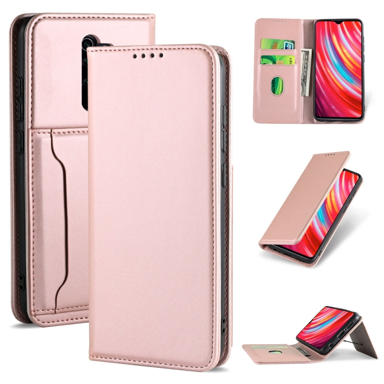 For Xiaomi Redmi Note 8 Pro Strong Magnetism Shockproof Horizontal Flip Liquid Feel Leather Case with Holder & Card Slots & Wallet