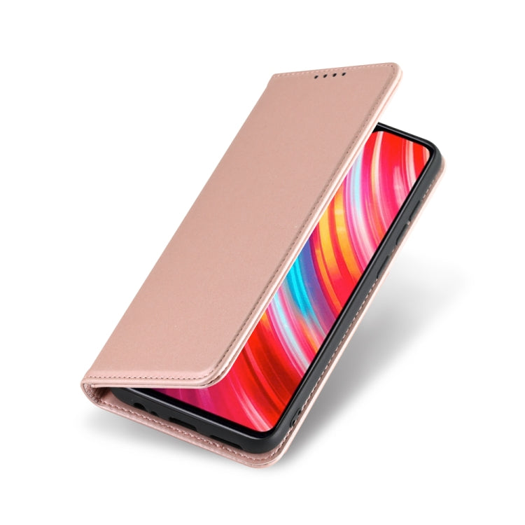 For Xiaomi Redmi Note 8 Pro Strong Magnetism Shockproof Horizontal Flip Liquid Feel Leather Case with Holder & Card Slots & Wallet