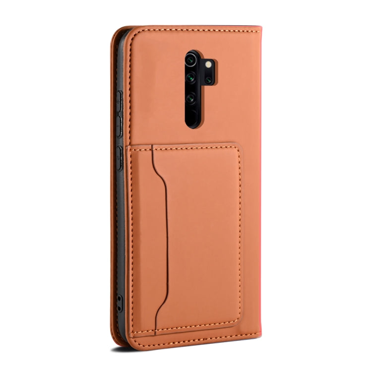 For Xiaomi Redmi Note 8 Pro Strong Magnetism Shockproof Horizontal Flip Liquid Feel Leather Case with Holder & Card Slots & Wallet