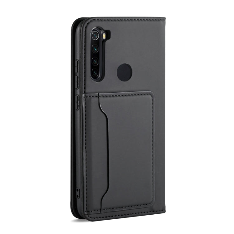 For Xiaomi Redmi Note 8T(India Version) Strong Magnetism Shockproof Horizontal Flip Liquid Feel Leather Case with Holder & Card Slots & Wallet