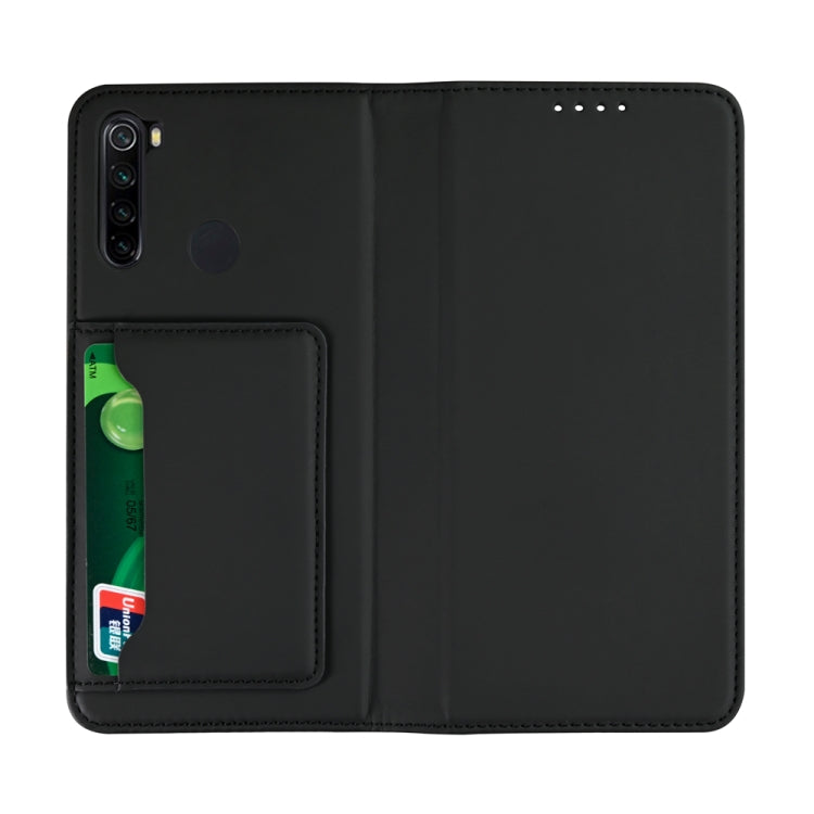For Xiaomi Redmi Note 8T(India Version) Strong Magnetism Shockproof Horizontal Flip Liquid Feel Leather Case with Holder & Card Slots & Wallet