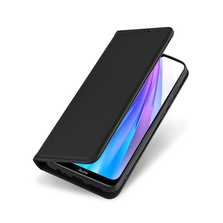 For Xiaomi Redmi Note 8T(India Version) Strong Magnetism Shockproof Horizontal Flip Liquid Feel Leather Case with Holder & Card Slots & Wallet
