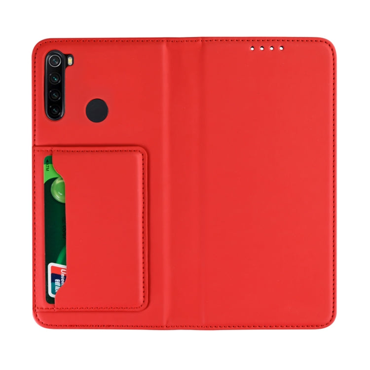 For Xiaomi Redmi Note 8T(India Version) Strong Magnetism Shockproof Horizontal Flip Liquid Feel Leather Case with Holder & Card Slots & Wallet