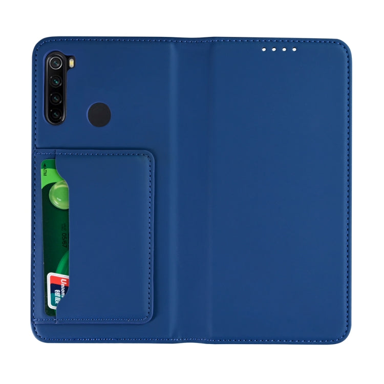 For Xiaomi Redmi Note 8T(India Version) Strong Magnetism Shockproof Horizontal Flip Liquid Feel Leather Case with Holder & Card Slots & Wallet