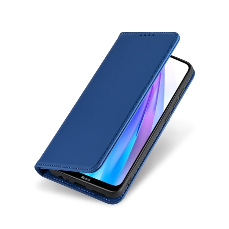 For Xiaomi Redmi Note 8T(India Version) Strong Magnetism Shockproof Horizontal Flip Liquid Feel Leather Case with Holder & Card Slots & Wallet