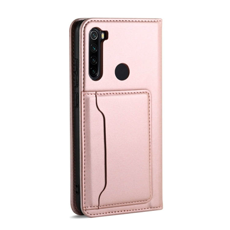 For Xiaomi Redmi Note 8T(India Version) Strong Magnetism Shockproof Horizontal Flip Liquid Feel Leather Case with Holder & Card Slots & Wallet
