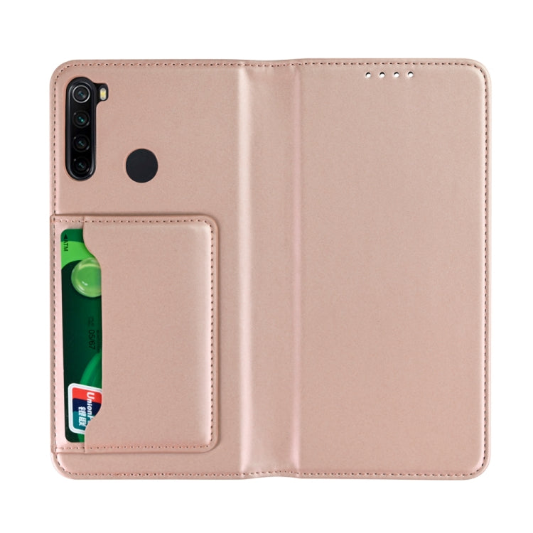 For Xiaomi Redmi Note 8T(India Version) Strong Magnetism Shockproof Horizontal Flip Liquid Feel Leather Case with Holder & Card Slots & Wallet