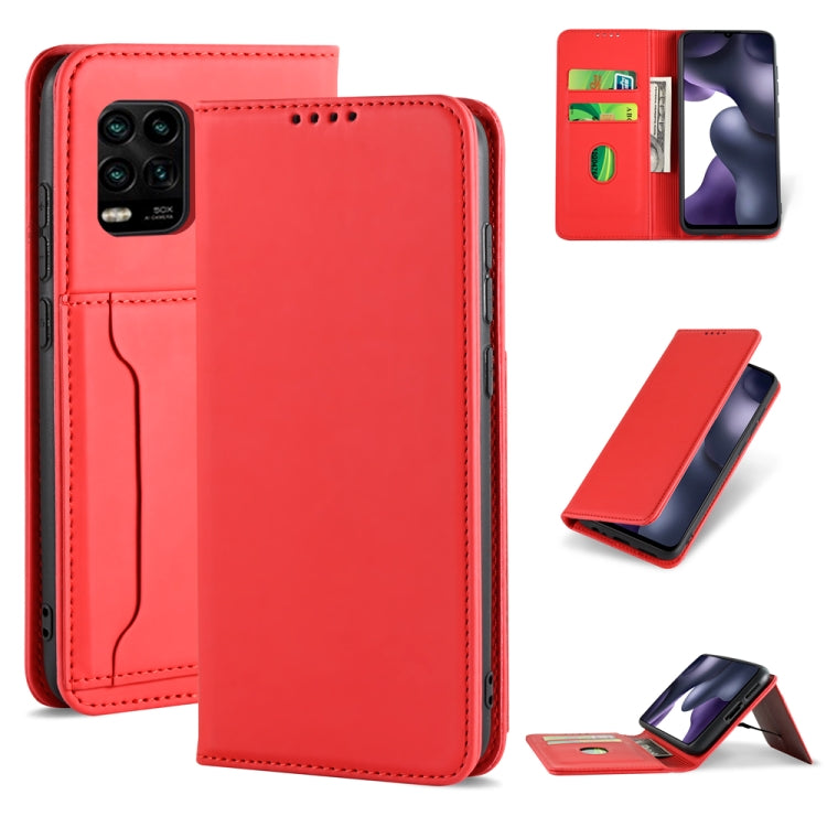 For Xiaomi Mi 10 Lite / 10 Youth 5G Strong Magnetism Shockproof Horizontal Flip Liquid Feel Leather Case with Holder & Card Slots & Wallet