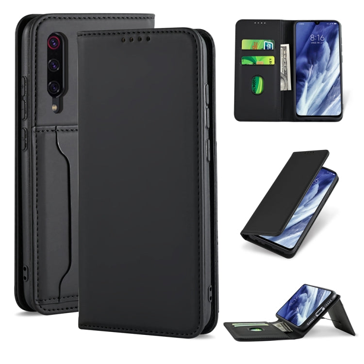 For Xiaomi Mi 9 Pro Strong Magnetism Shockproof Horizontal Flip Liquid Feel Leather Case with Holder & Card Slots & Wallet
