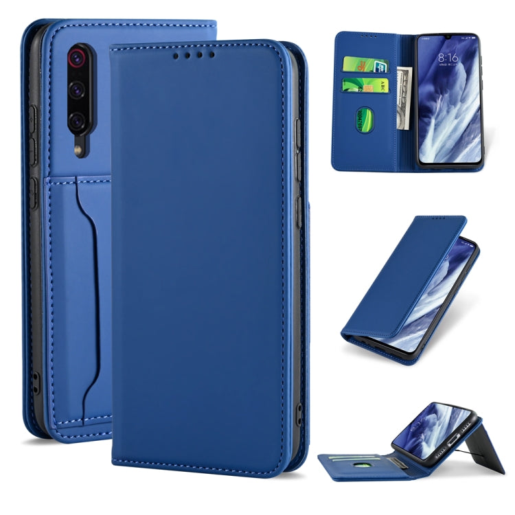 For Xiaomi Mi 9 Pro Strong Magnetism Shockproof Horizontal Flip Liquid Feel Leather Case with Holder & Card Slots & Wallet
