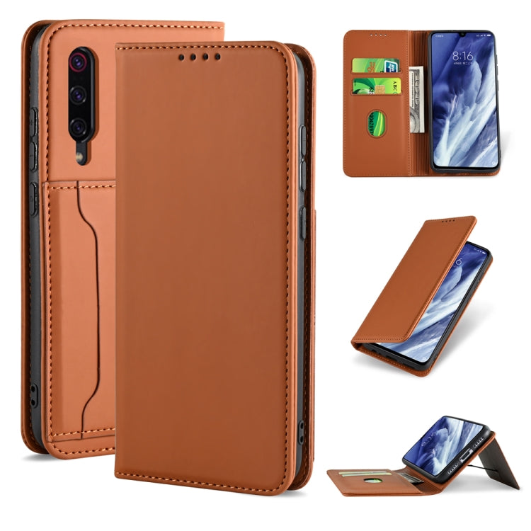 For Xiaomi Mi 9 Pro Strong Magnetism Shockproof Horizontal Flip Liquid Feel Leather Case with Holder & Card Slots & Wallet
