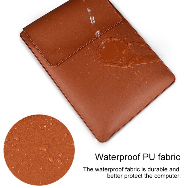 PU05 Sleeve Leather Case Carrying Bag with Small Storage Bag for 14.1 inch Laptop