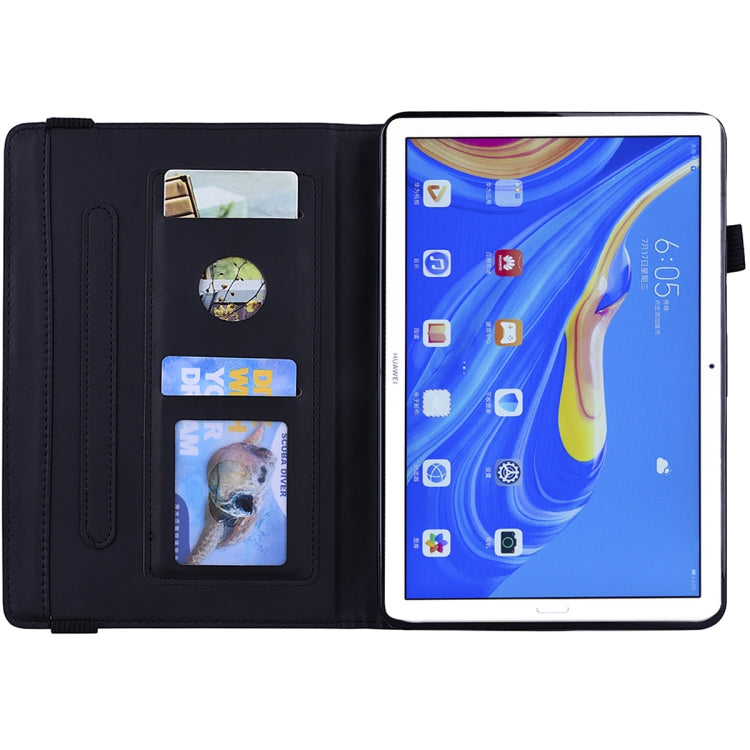 For Huawei MatePad 10.8 Calf Texture Embossed Horizontal Flip Leather Case with Holder & Card Slots & Photo Frame