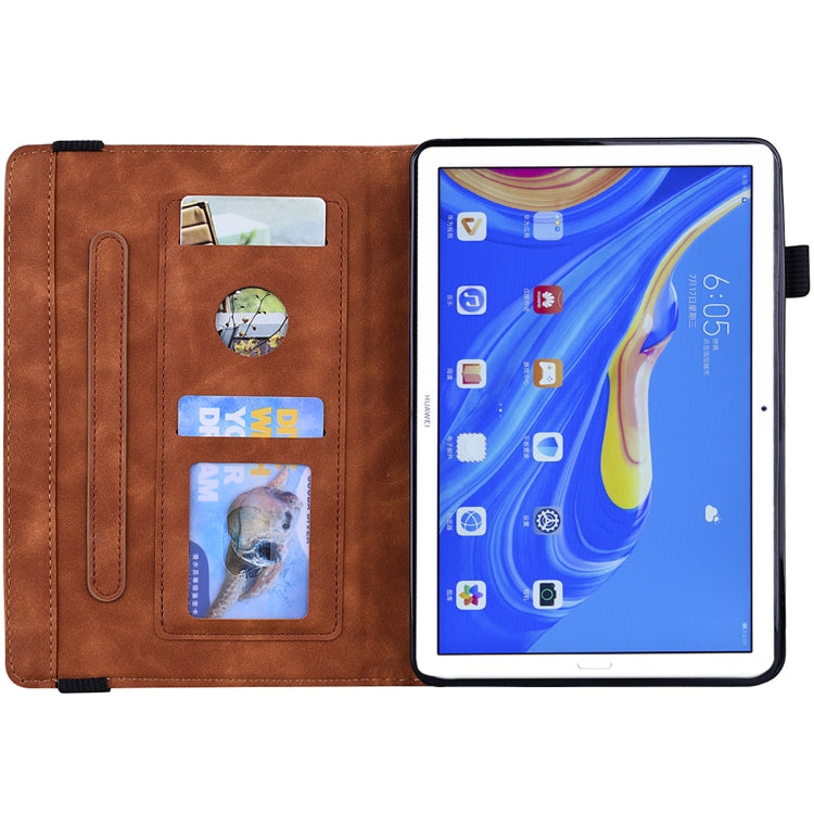 For Huawei MatePad 10.8 Calf Texture Embossed Horizontal Flip Leather Case with Holder & Card Slots & Photo Frame