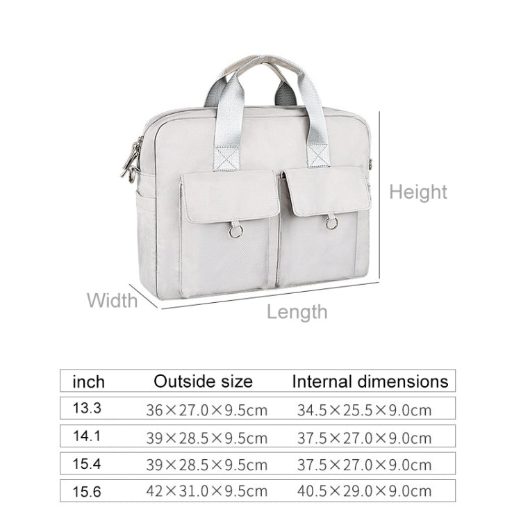 DJ09 Handheld Shoulder Briefcase Sleeve Carrying Storage Bag with Shoulder Strap for 13.3 inch Laptop