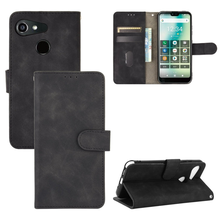 For Kyocera Gratina KYV48 Solid Color Skin Feel Magnetic Buckle Horizontal Flip Calf Texture PU Leather Case with Holder & Card Slots & Wallet