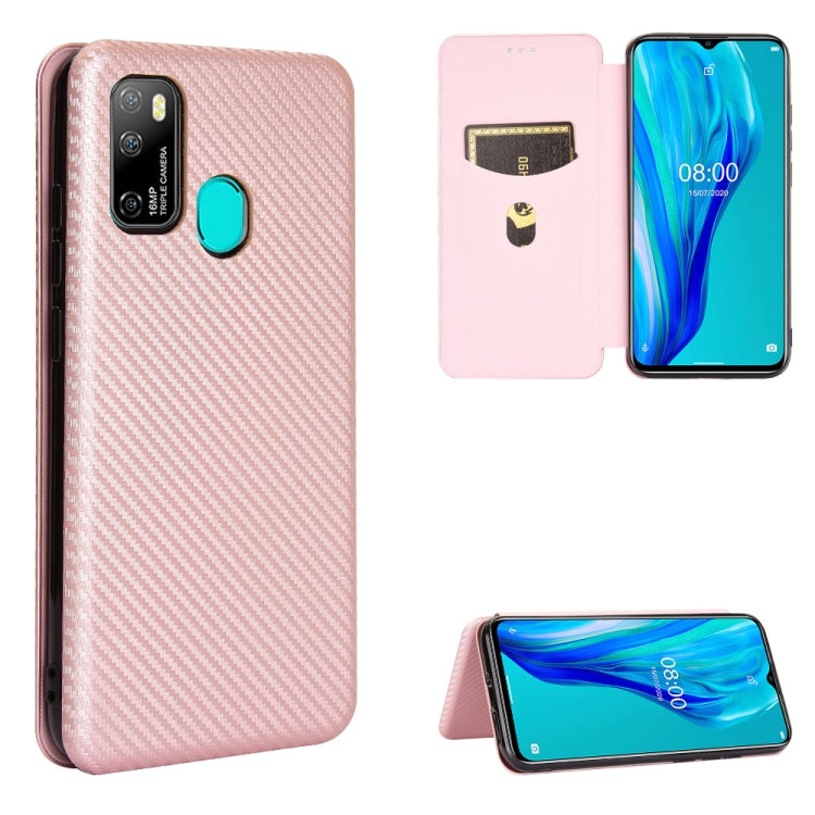 For Ulefone Note 9P Carbon Fiber Texture Horizontal Flip TPU + PC + PU Leather Case with Card Slot