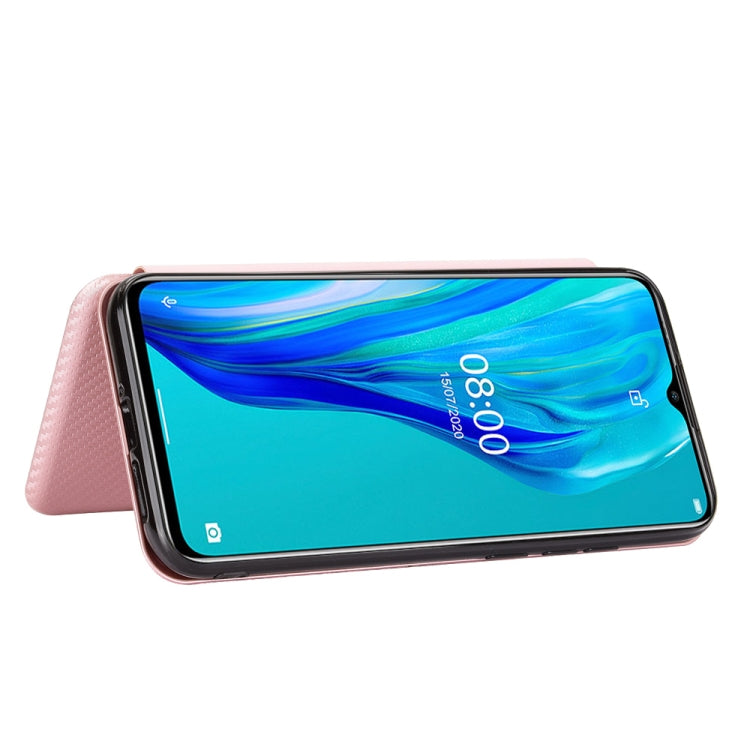 For Ulefone Note 9P Carbon Fiber Texture Horizontal Flip TPU + PC + PU Leather Case with Card Slot