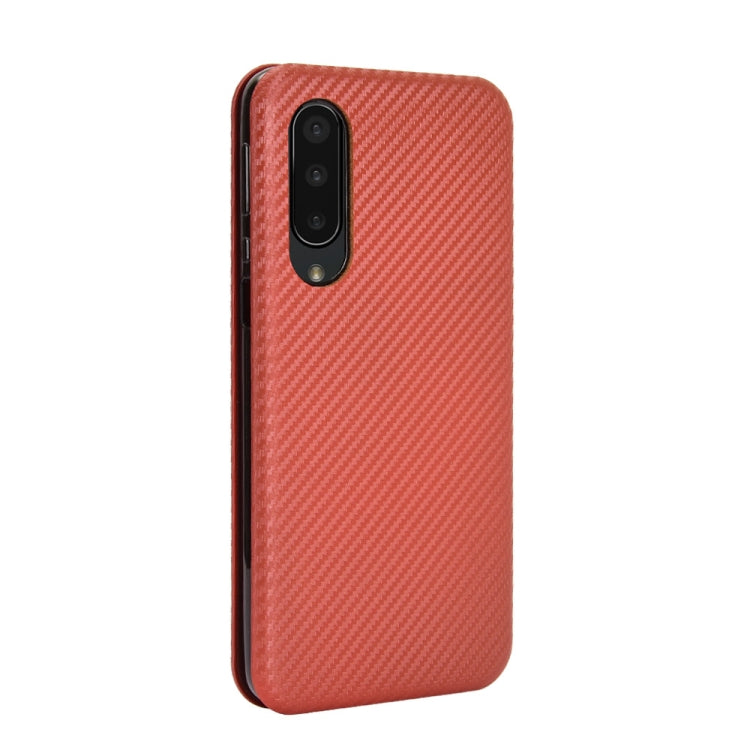 For Sharp Aquos Zero 5G Basic Carbon Fiber Texture Horizontal Flip TPU + PC + PU Leather Case with Card Slot