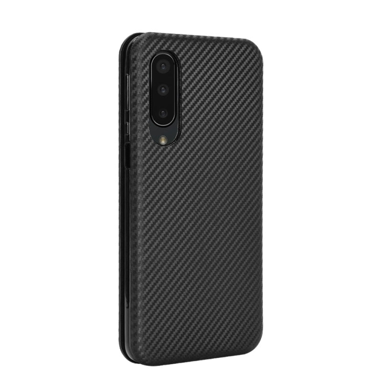 For Sharp Aquos Zero 5G Basic Carbon Fiber Texture Horizontal Flip TPU + PC + PU Leather Case with Card Slot