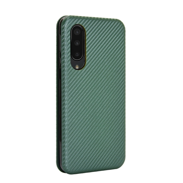 For Sharp Aquos Zero 5G Basic Carbon Fiber Texture Horizontal Flip TPU + PC + PU Leather Case with Card Slot
