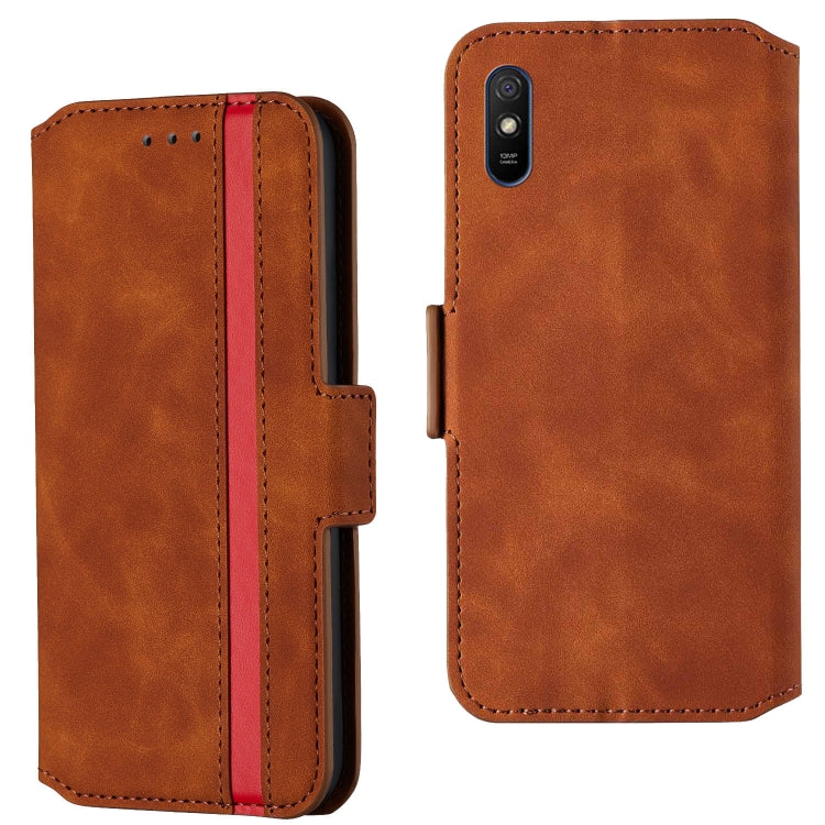 For Xiaomi Redmi 9A Retro Frosted Oil Side Horizontal Flip PU Leather Case with Holder & Card Slots