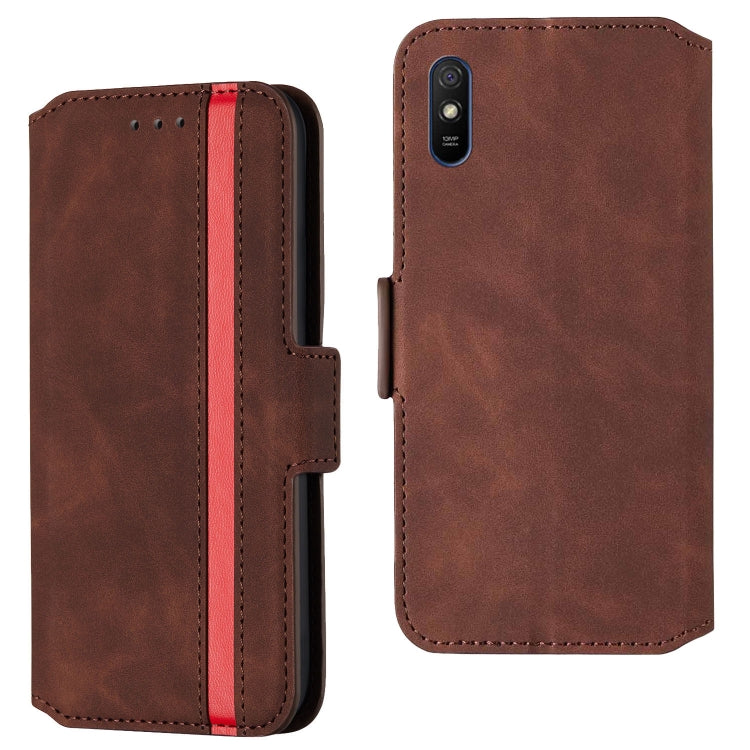 For Xiaomi Redmi 9A Retro Frosted Oil Side Horizontal Flip PU Leather Case with Holder & Card Slots