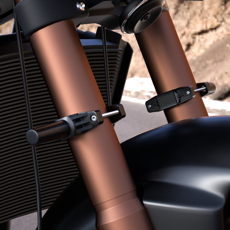 CS-1090A1 Motorcycle Modified Bumper Shock Absorption Fixture Spotlight Fixing Bracket(Black)