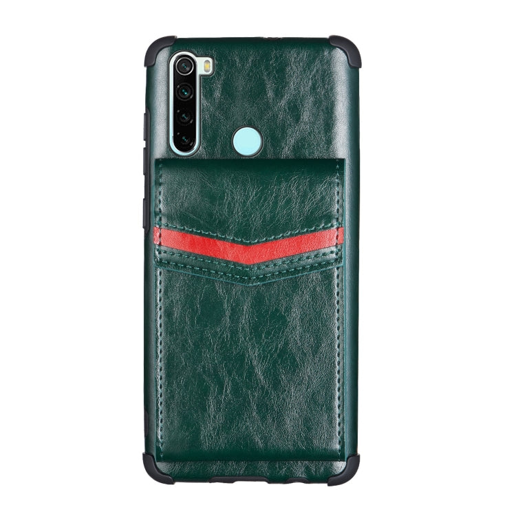 For Xiaomi Redmi Note 8T Flip Card Bag Copper Buckle TPU + PU Leather Back Cover Shockproof Case with Card Slots & Photo Frame