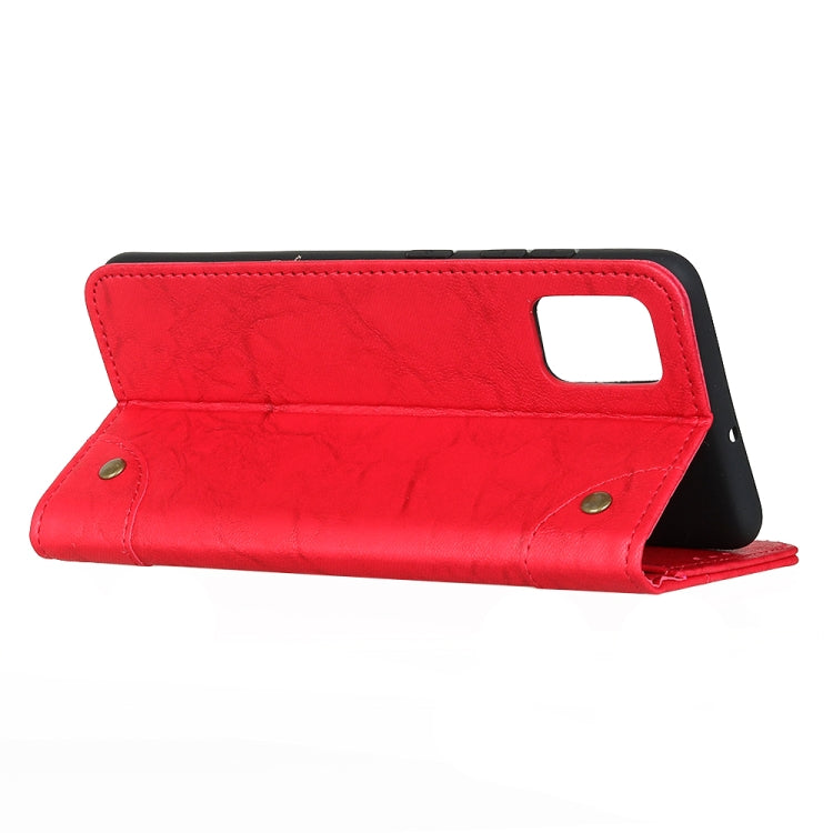 For OPPO Realme X7 Pro Copper Buckle Retro Crazy Horse Texture Horizontal Flip Leather Case with Holder & Card Slots & Wallet