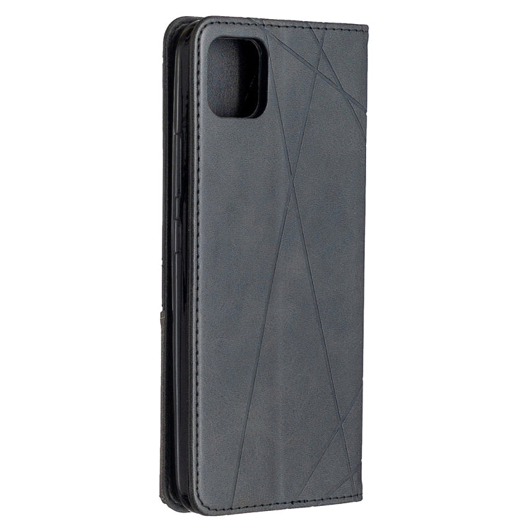 For OPPO Realme C11 Rhombus Texture Horizontal Flip Magnetic Leather Case with Holder & Card Slots